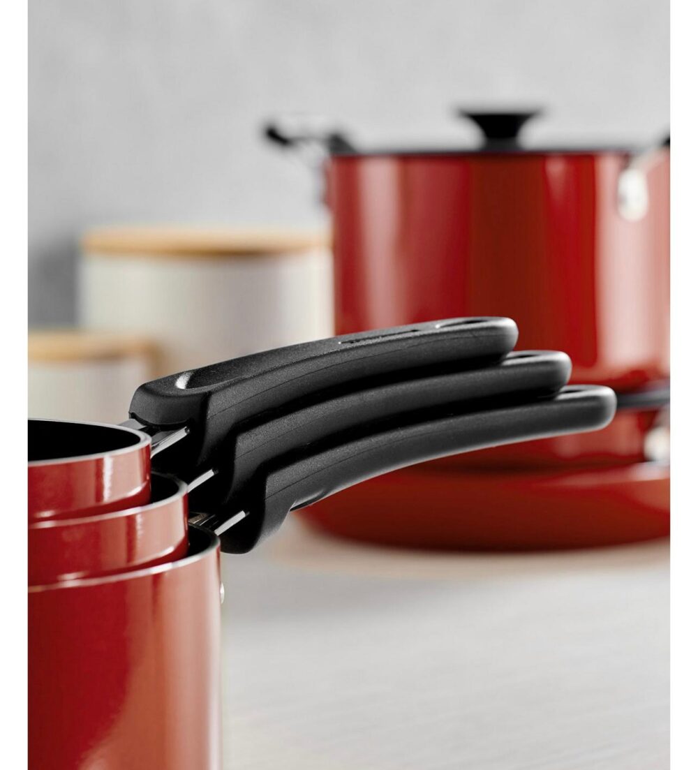 Tramontina Porcelain Enamel Heavy Gauge Aluminum Non Stick 11 Piece Cookware Set - Image 7