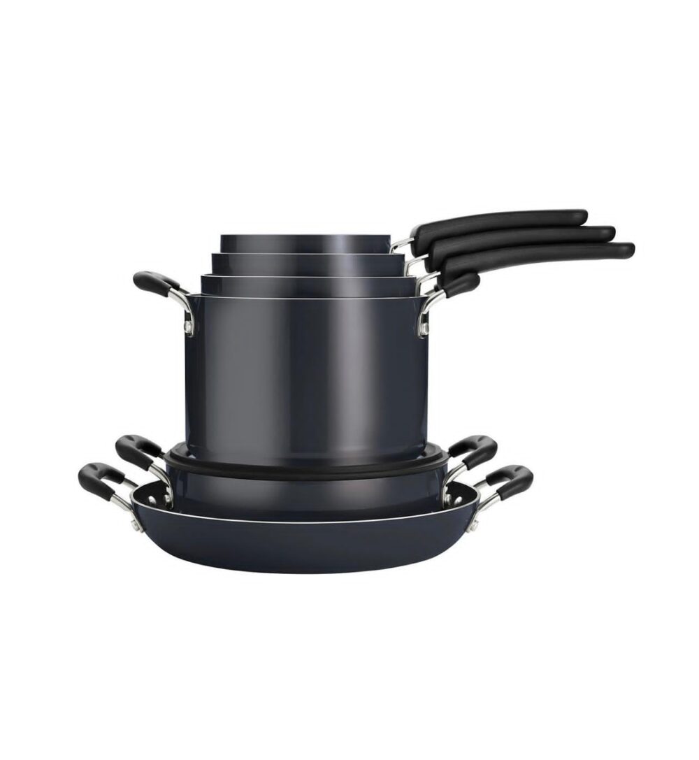 Tramontina Porcelain Enamel Heavy Gauge Aluminum Non Stick 11 Piece Cookware Set - Image 19