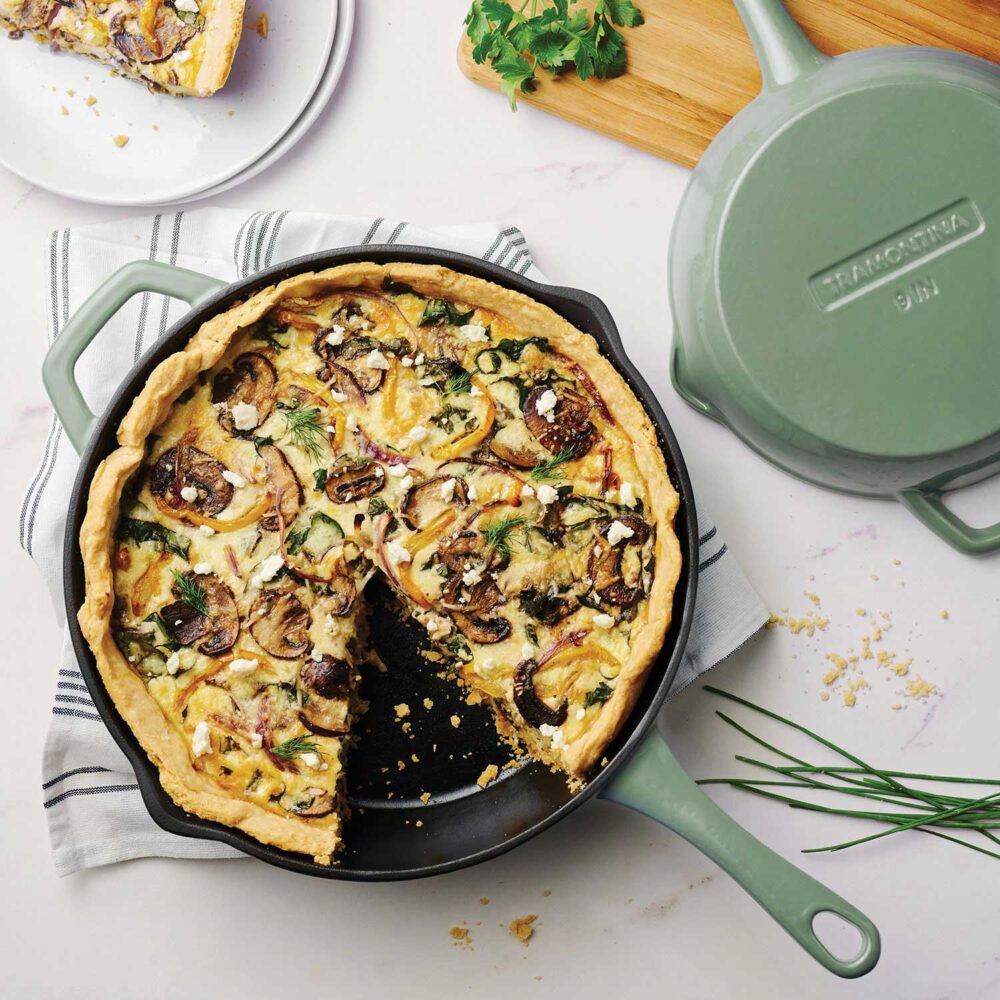 Tramontina 9" and 12" Enamel Cast Iron Skillet Set - Image 3