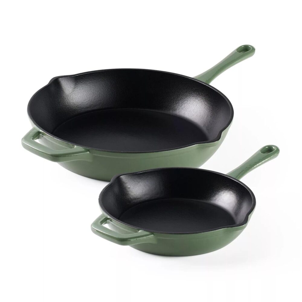 Tramontina 9" and 12" Enamel Cast Iron Skillet Set - Image 5