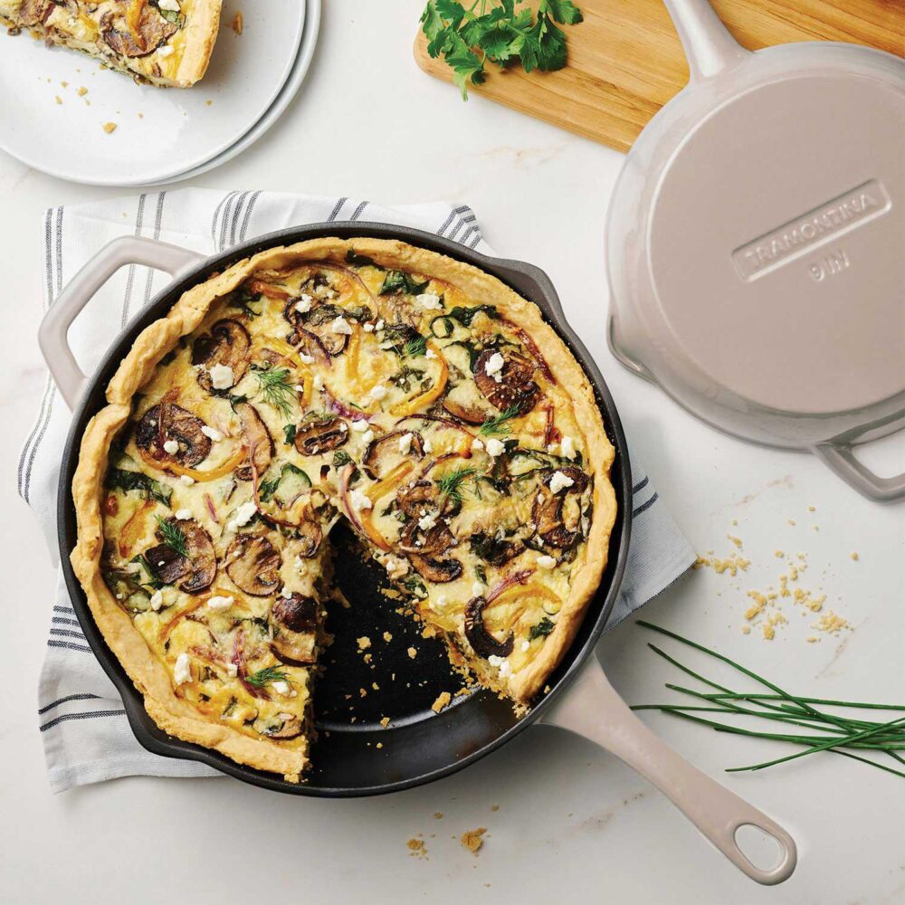 Tramontina 9" and 12" Enamel Cast Iron Skillet Set - Image 9