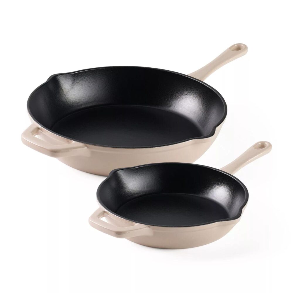 Tramontina 9" and 12" Enamel Cast Iron Skillet Set - Image 2