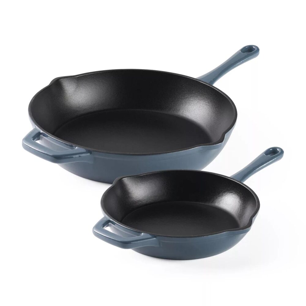 Tramontina 9" and 12" Enamel Cast Iron Skillet Set - Image 7