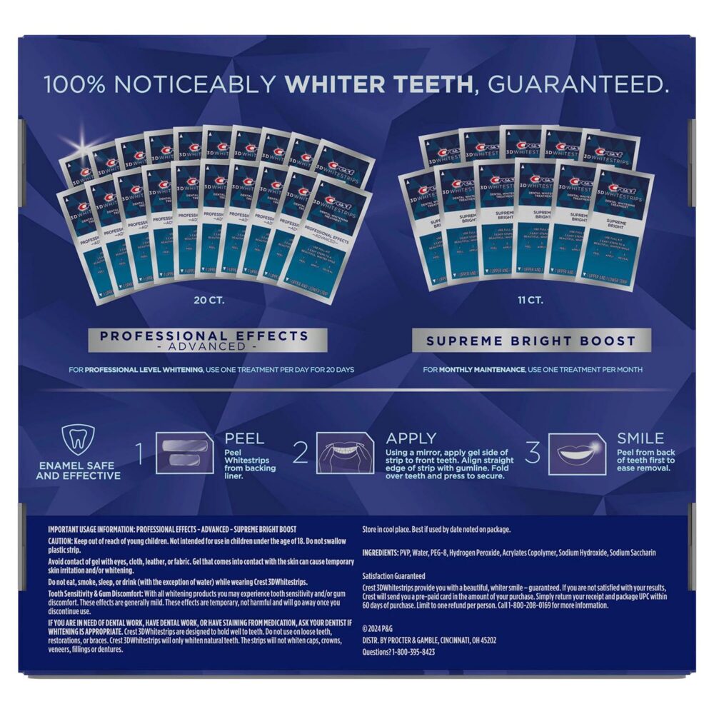 Crest 3D Whitestrips Professional Effects & Supreme Bright Whitening Kit . - Image 5