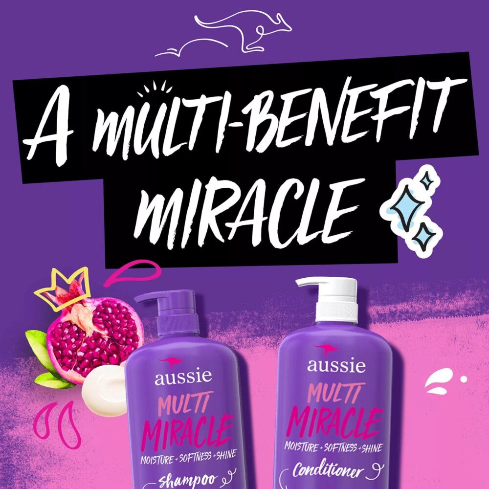 Aussie Multi Miracle 3-in-1 Shampoo and Conditioner, 33.8 fl. oz., 2 pk. - Image 6