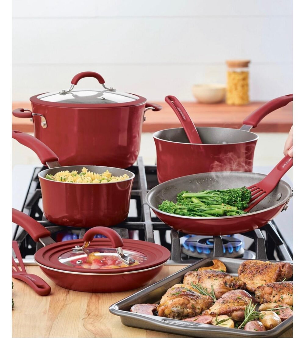 Rachael Ray Cook + Create Aluminum Nonstick Cookware Set, 11 Piece - Image 2