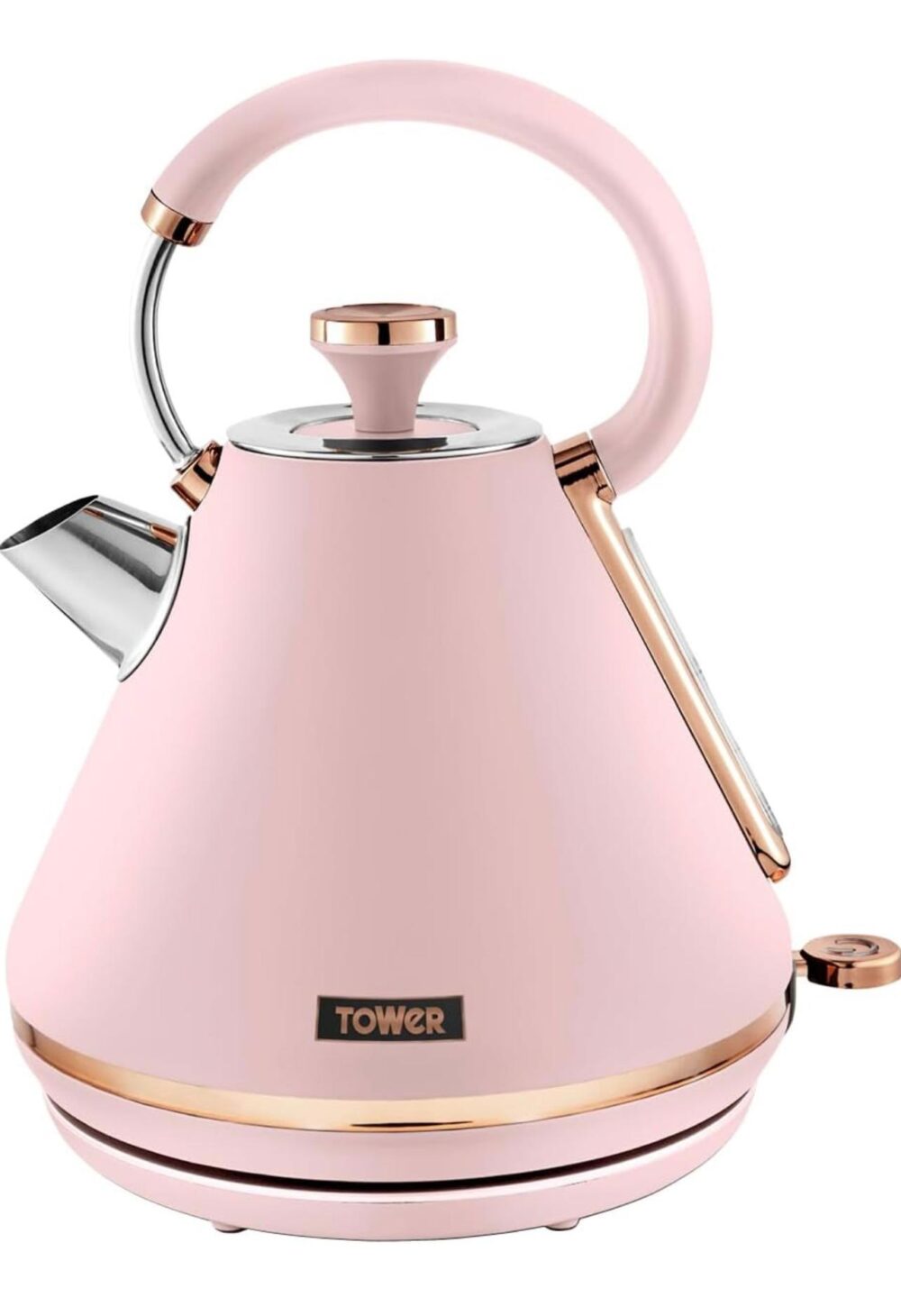 Tower T10044PNK Cavaletto Pyramid Kettle with Fast Boil