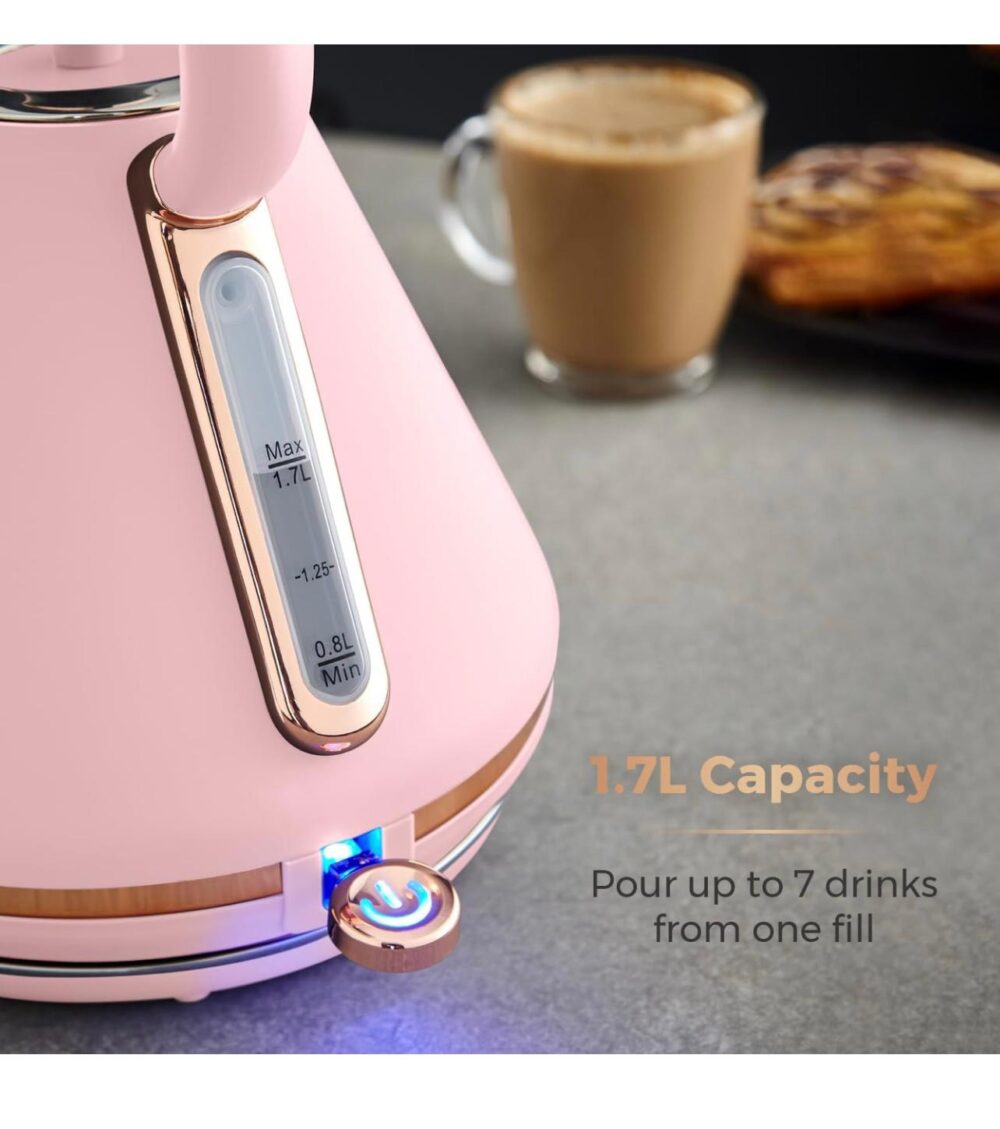 Tower T10044PNK Cavaletto Pyramid Kettle with Fast Boil - Image 4