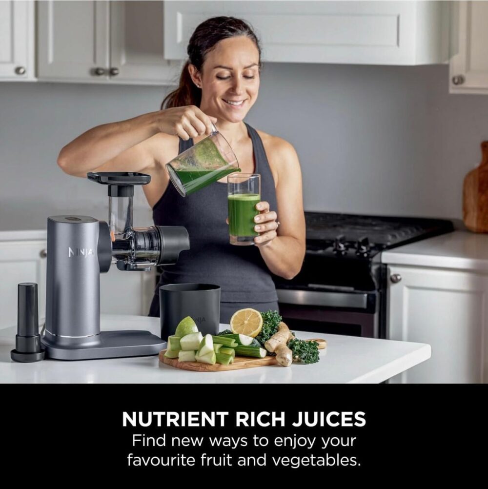 Ninja Cold Press Juicer Machine with 700ml Jug & 1.1L Pulp Container - Image 7