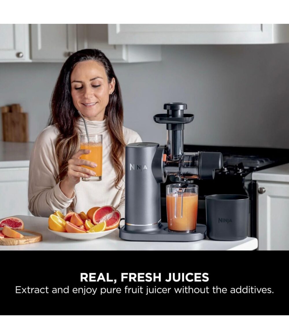 Ninja Cold Press Juicer Machine with 700ml Jug & 1.1L Pulp Container - Image 9