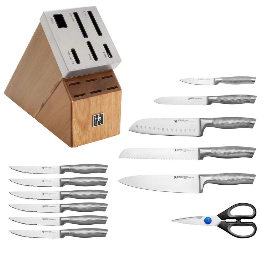 Henckels Diamond 13-Piece Self-Sharpening Acacia Block Set - Image 4