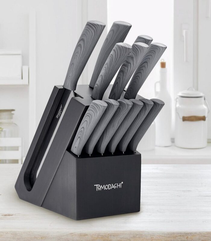 Hampton Forge Tomodachi Raintree Ash 13-Pc. Knife Block Set