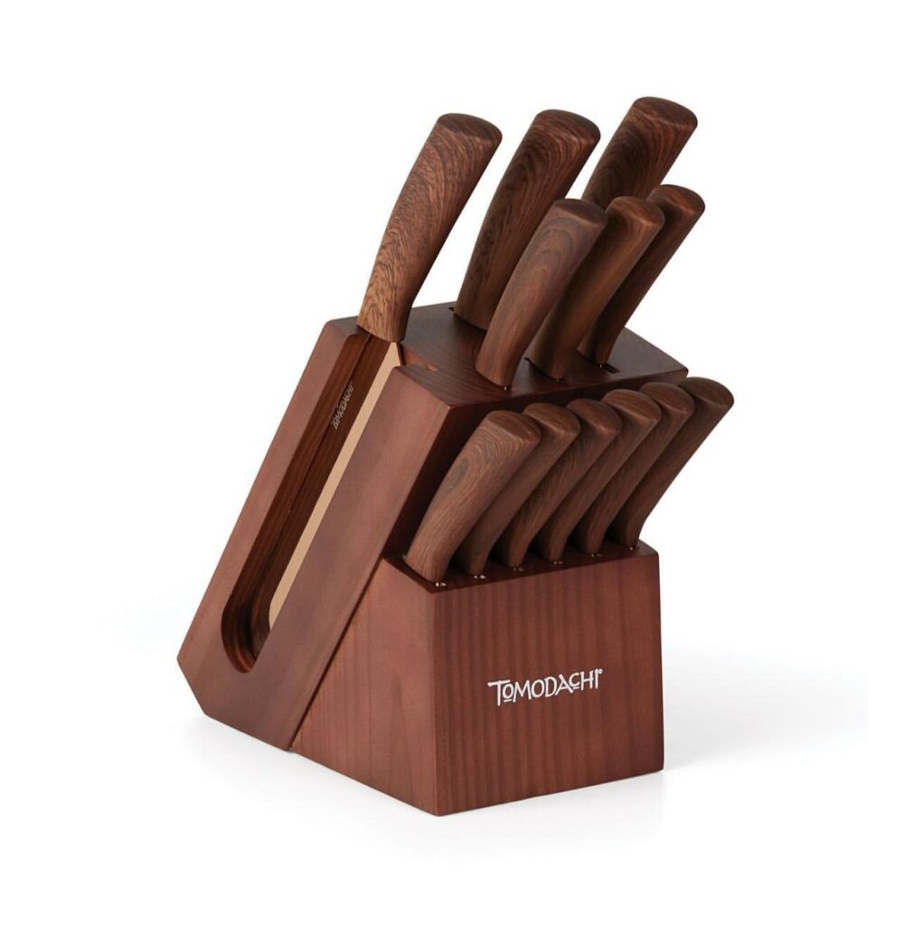 Hampton Forge 13 Piece Raintree Copper Block Cutlery Set