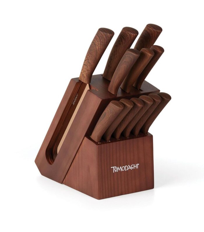 Hampton Forge 13 Piece Raintree Copper Block Cutlery Set
