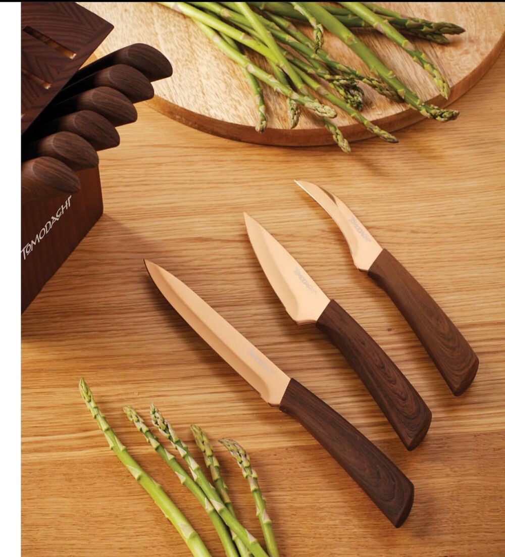 Hampton Forge 13 Piece Raintree Copper Block Cutlery Set - Image 4