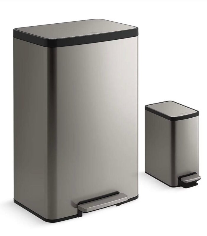 Kohler Two-Pack Step Trash Cans, 47 L & 6 L