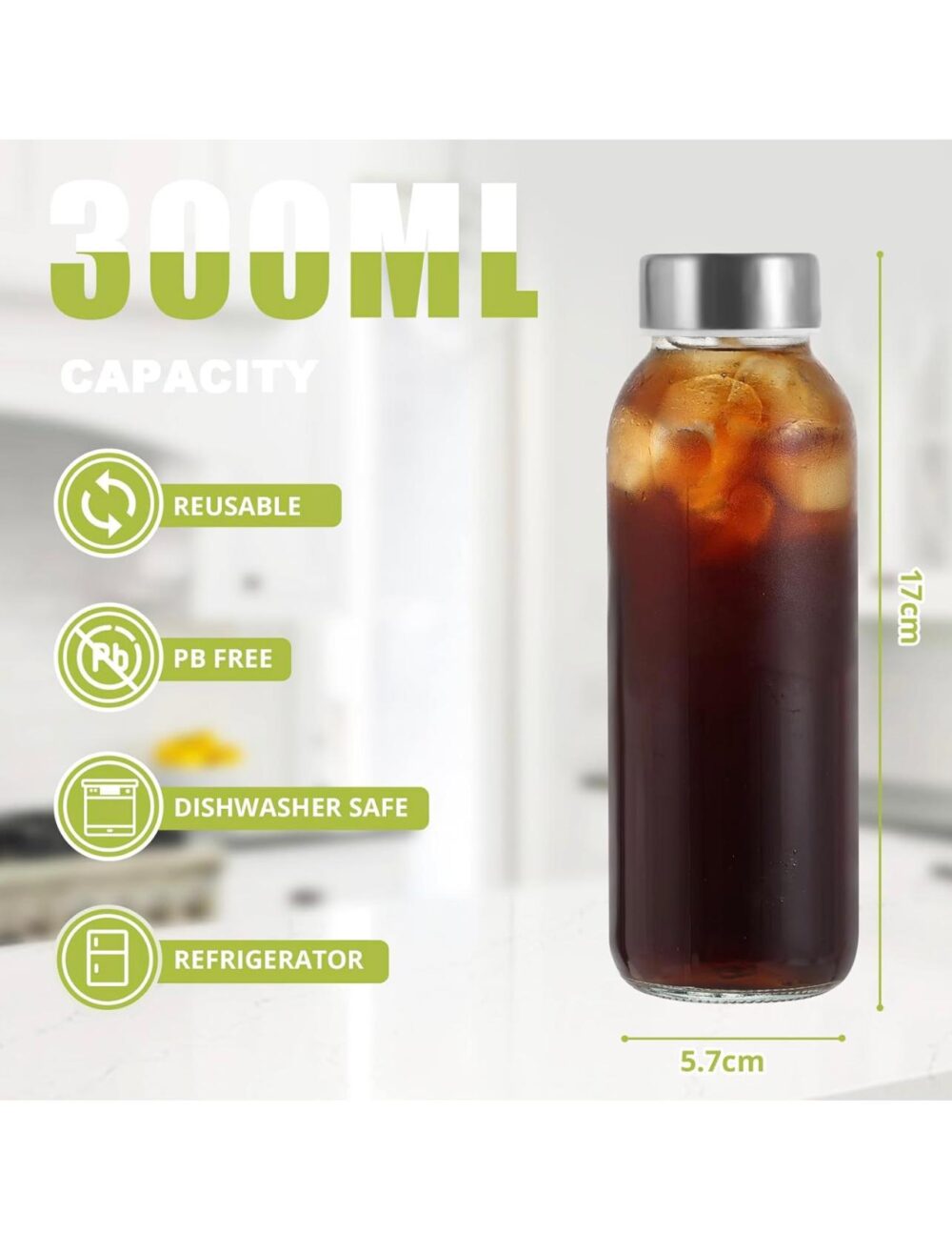 LIMILI Glass Bottles With Lids - Image 3
