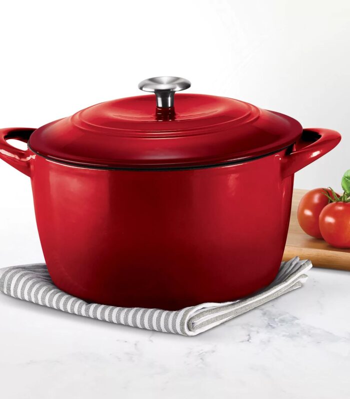 Tramontina Enameled Cast Iron 7-Quart Covered Round Dutch Oven
