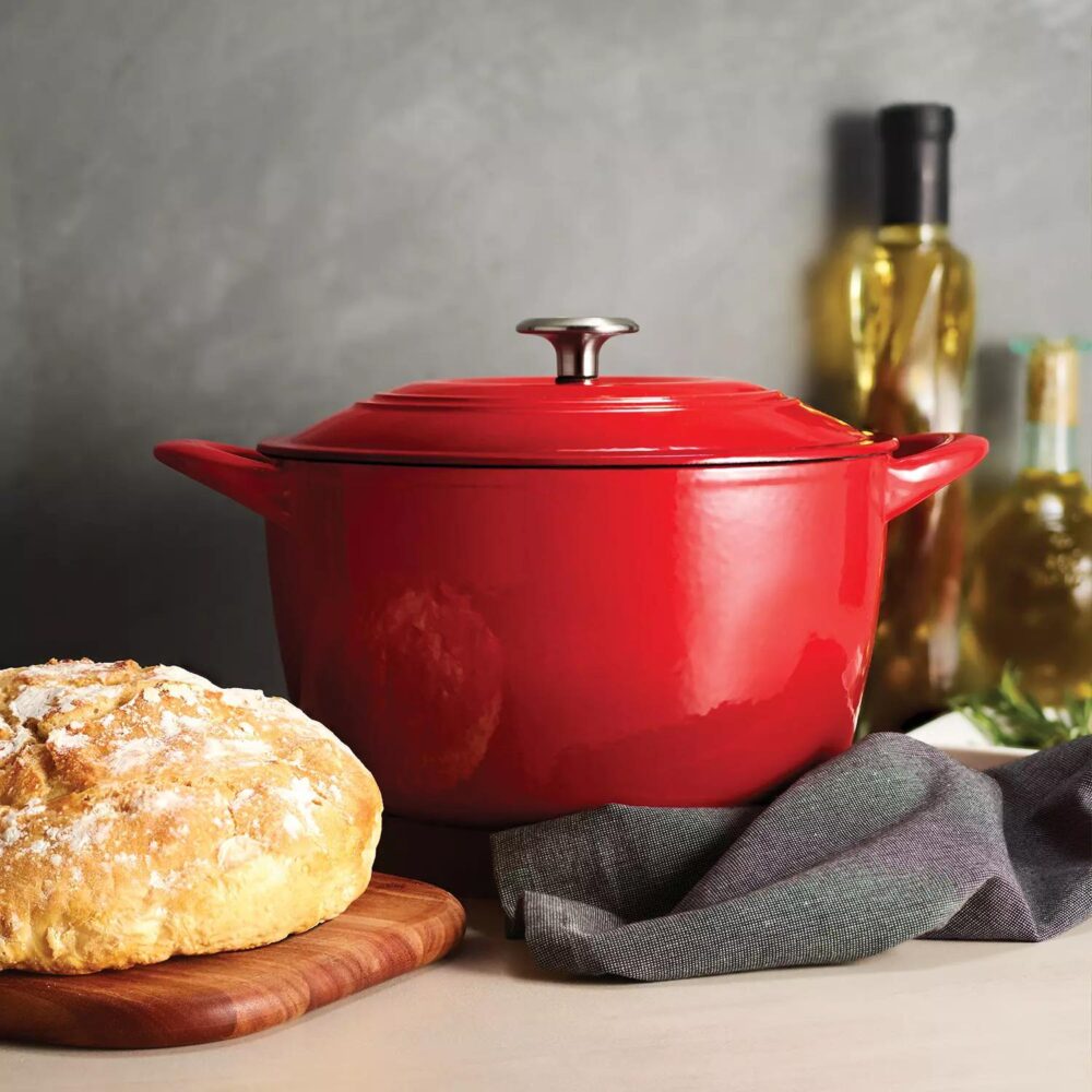 Tramontina Enameled Cast Iron 7-Quart Covered Round Dutch Oven - Image 2