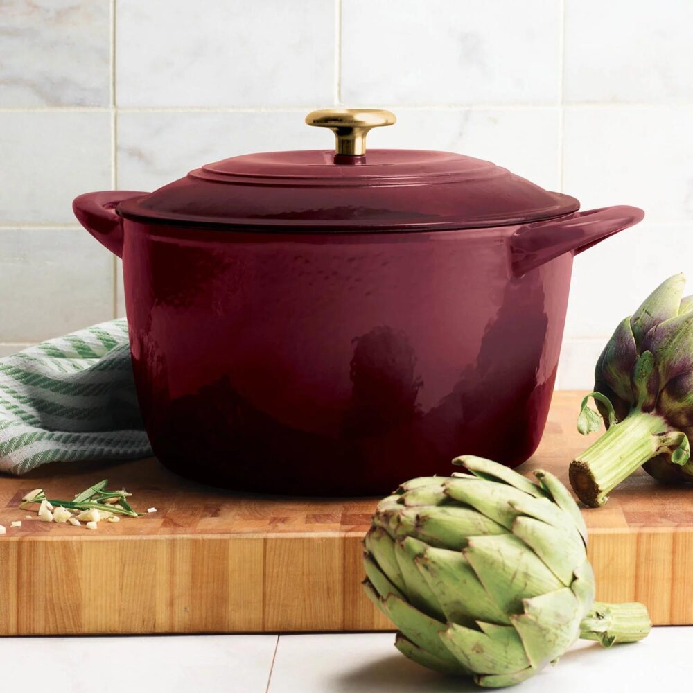 Tramontina Enameled Cast Iron 7-Quart Covered Round Dutch Oven - Image 5