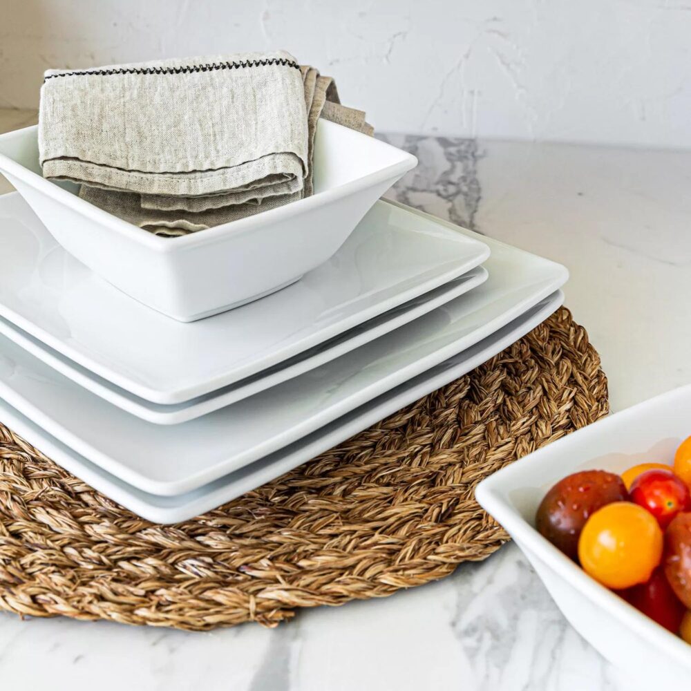 Over & Back 32-Piece Squared Dinnerware Set - Image 6