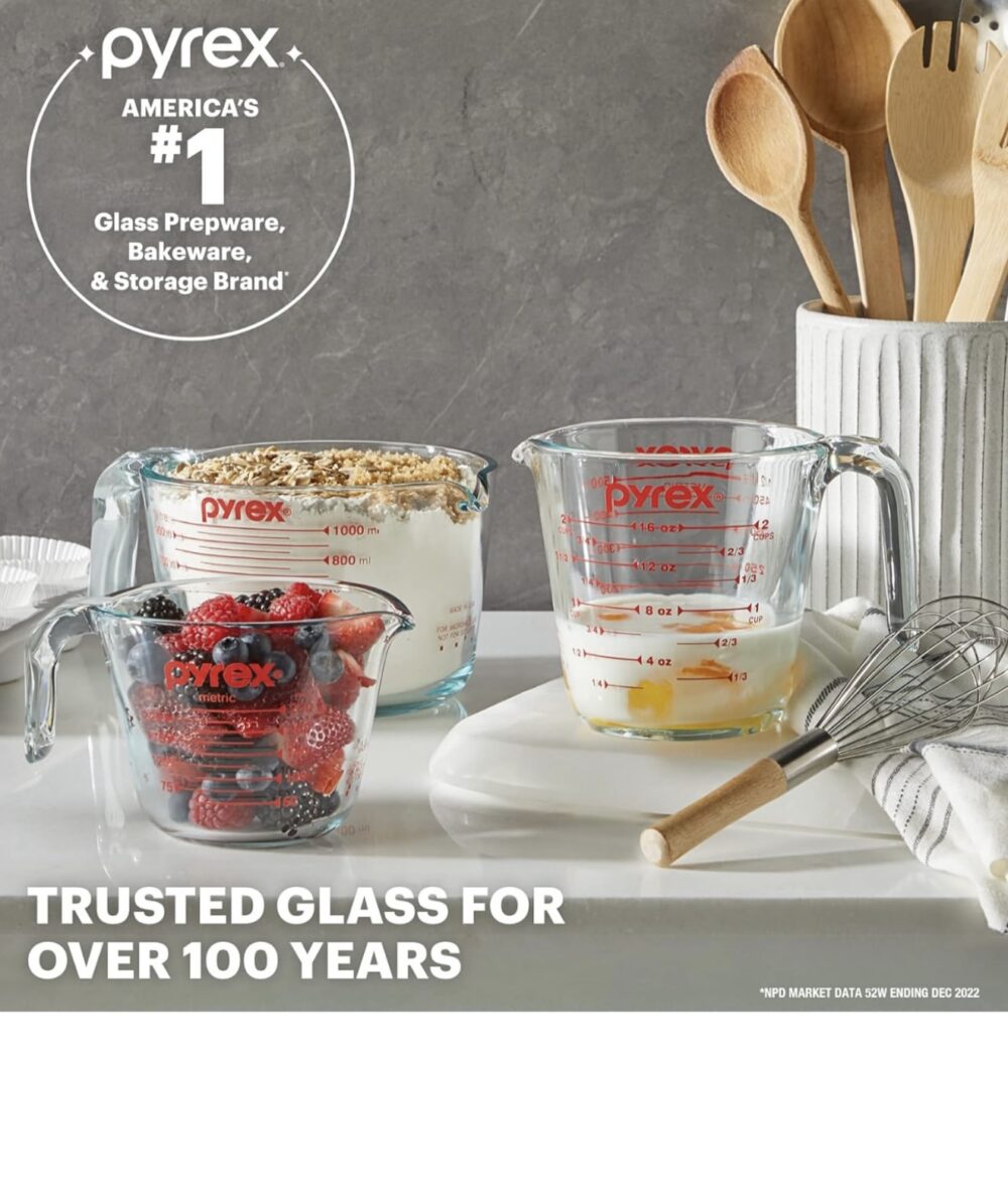Pyrex 4-Cup Glass Measuring Cup - Image 3