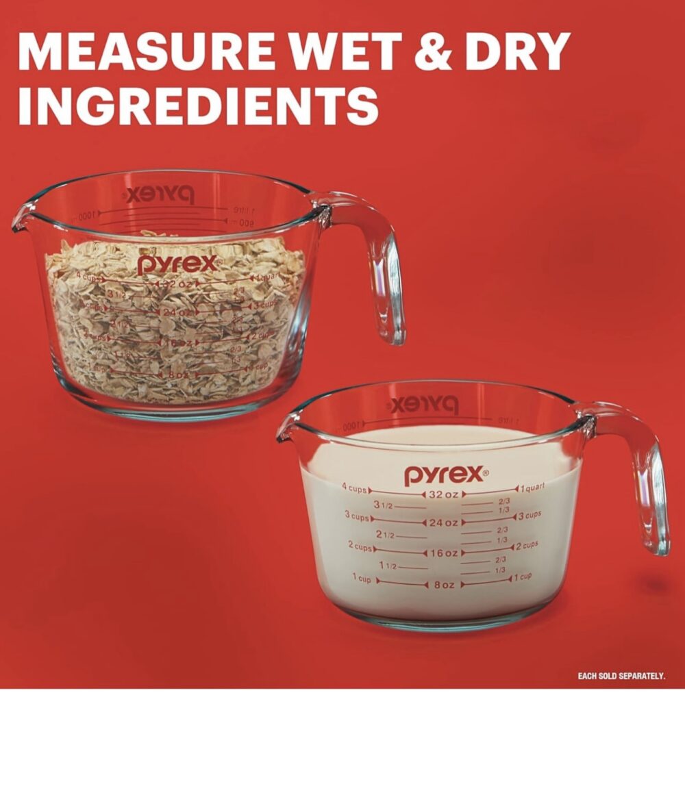 Pyrex 4-Cup Glass Measuring Cup - Image 2