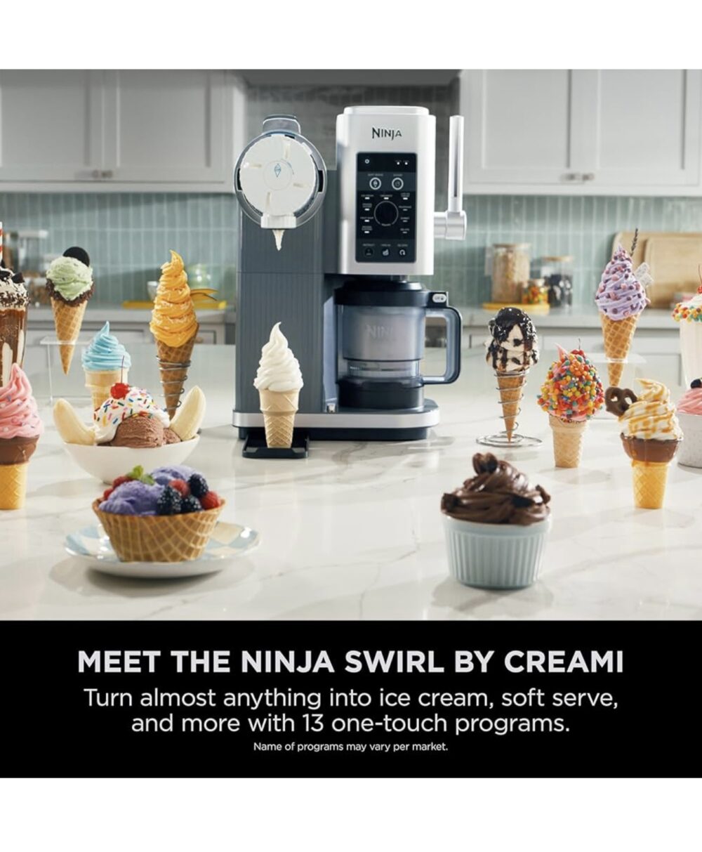 Ninja Swirl by CREAMi 13-in-1 Soft Serve & Ice Cream Maker NC701UK - Image 3