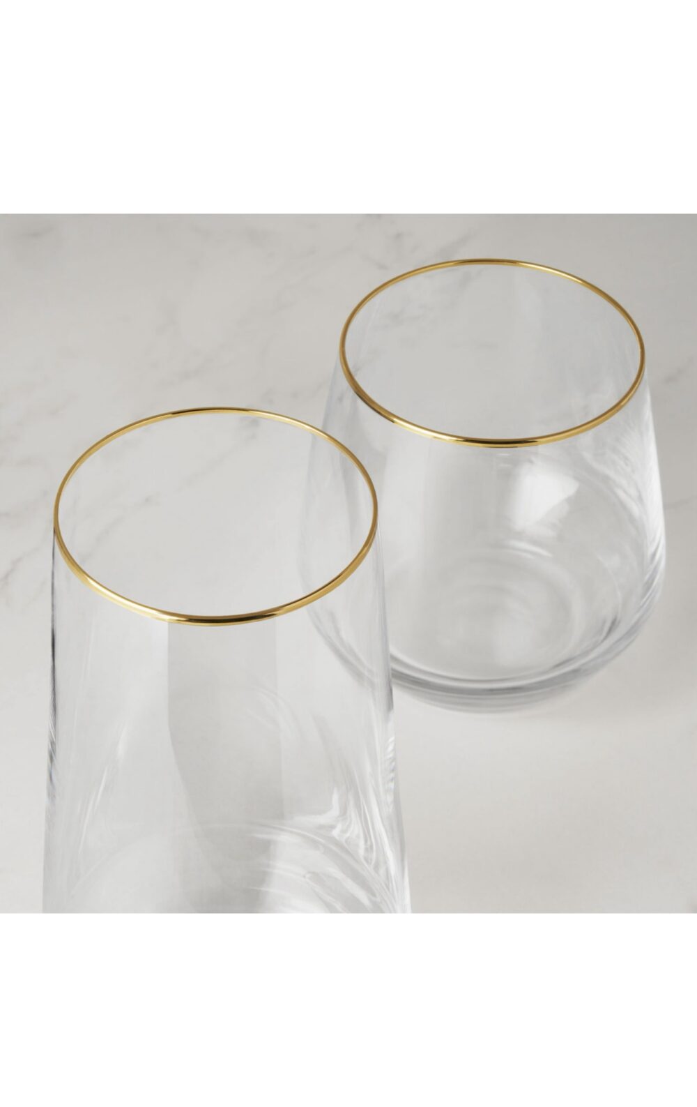 Member's Mark 12-Piece Modern Gold Rim Crystal Drinkware Set - Image 5