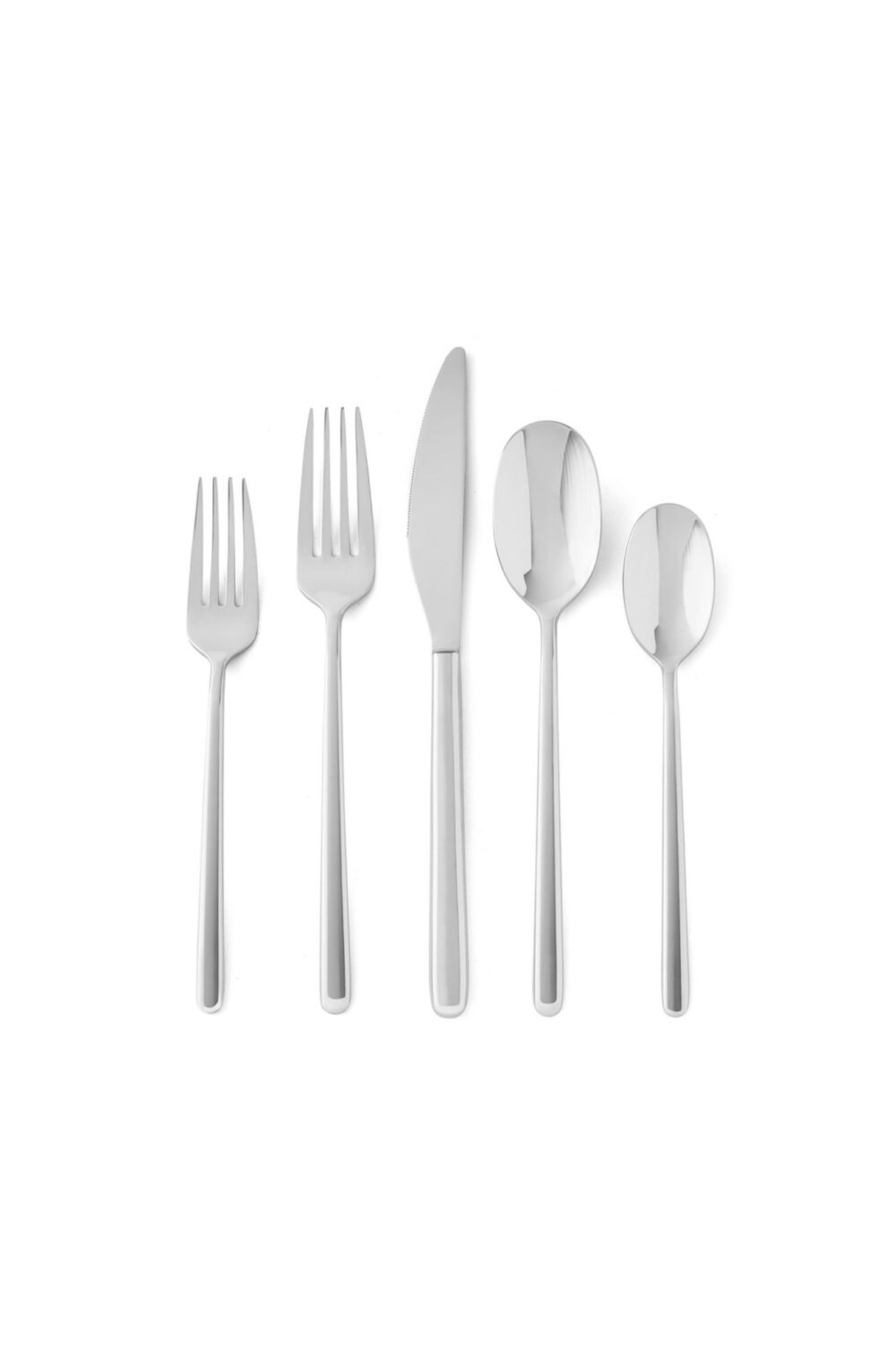 Member's Mark Premium 20-Piece 18/10 Stainless Steel Modern Flatware Set-Mirror Finish - Image 2