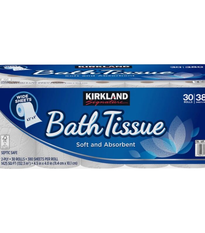 Kirkland Signature Bath Tissue, 2-Ply, 380 Sheets, 30 Rolls