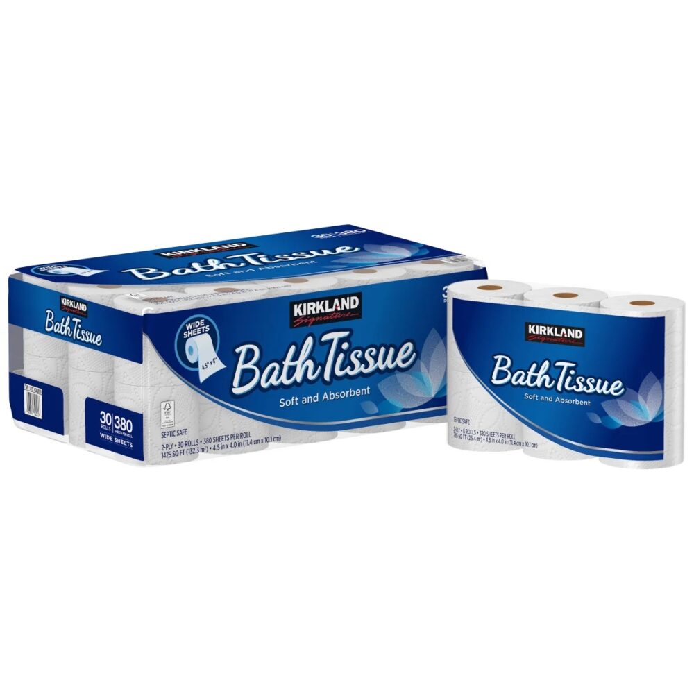 Kirkland Signature Bath Tissue, 2-Ply, 380 Sheets, 30 Rolls - Image 2