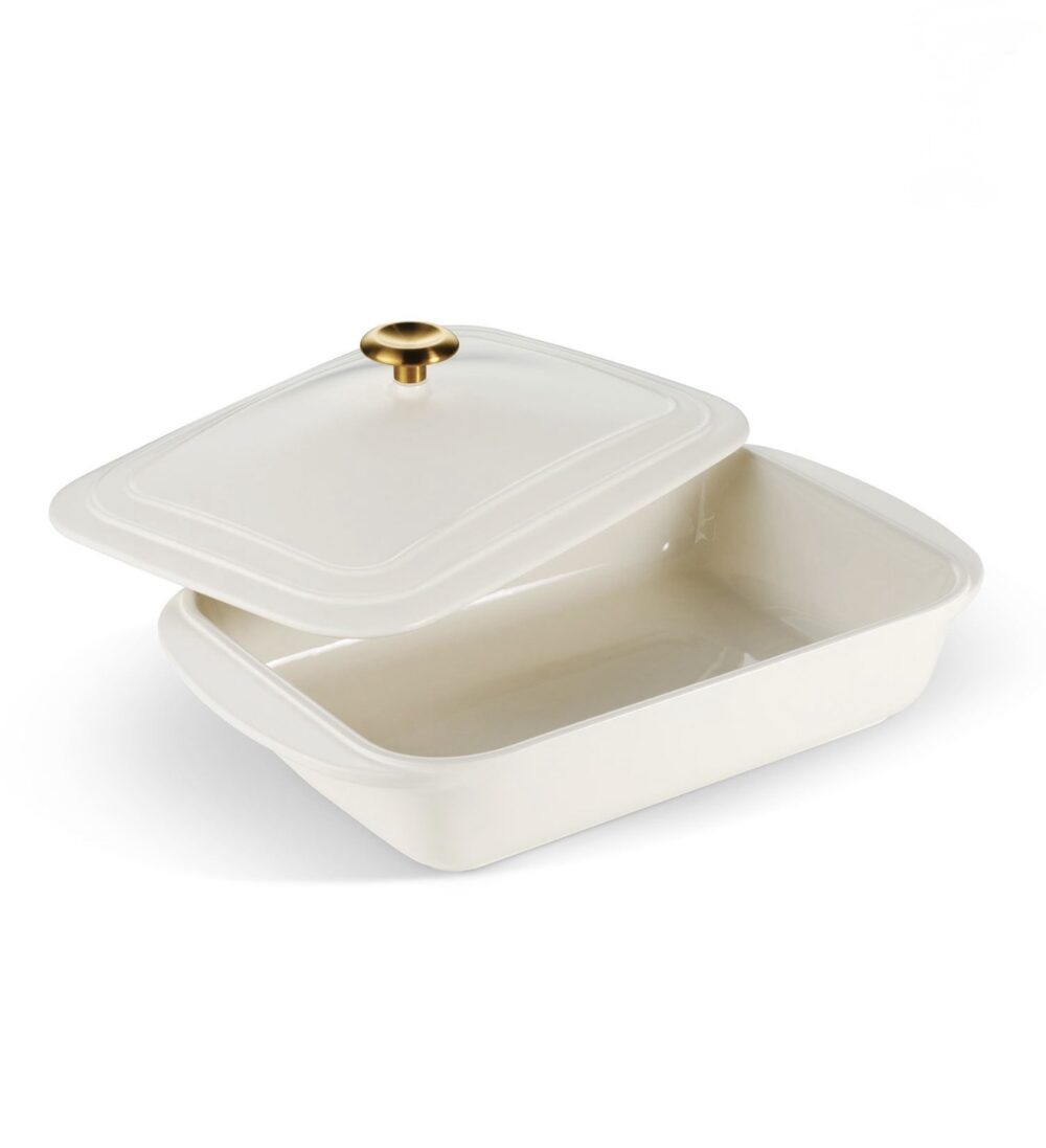 Tramontina 13.6" x 9.6" Ceramic Covered Bakeware with Stainless Steel Knob (Choose Color) - Image 4