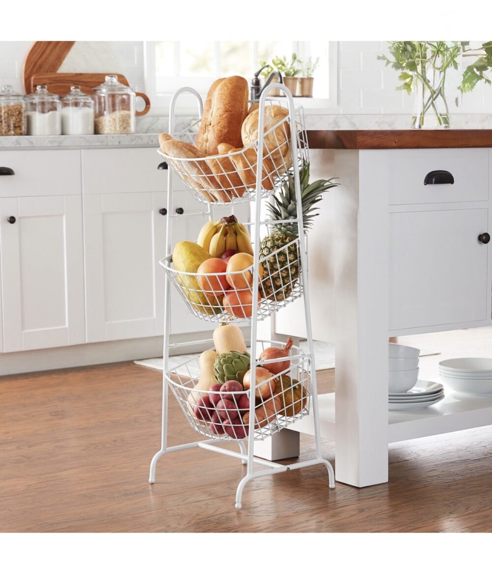 Members Mark 3 Tier Basket- White