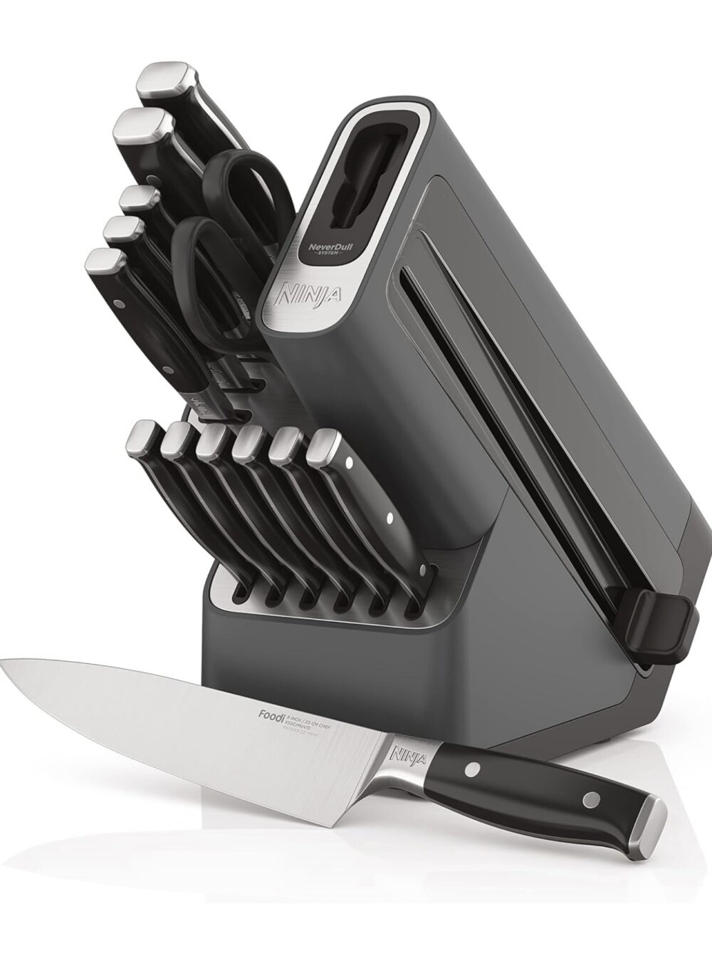 Ninja Foodi StaySharp Knife Block with Integrated Sharpener – Deluxe 14-Piece Set K32014EUUK