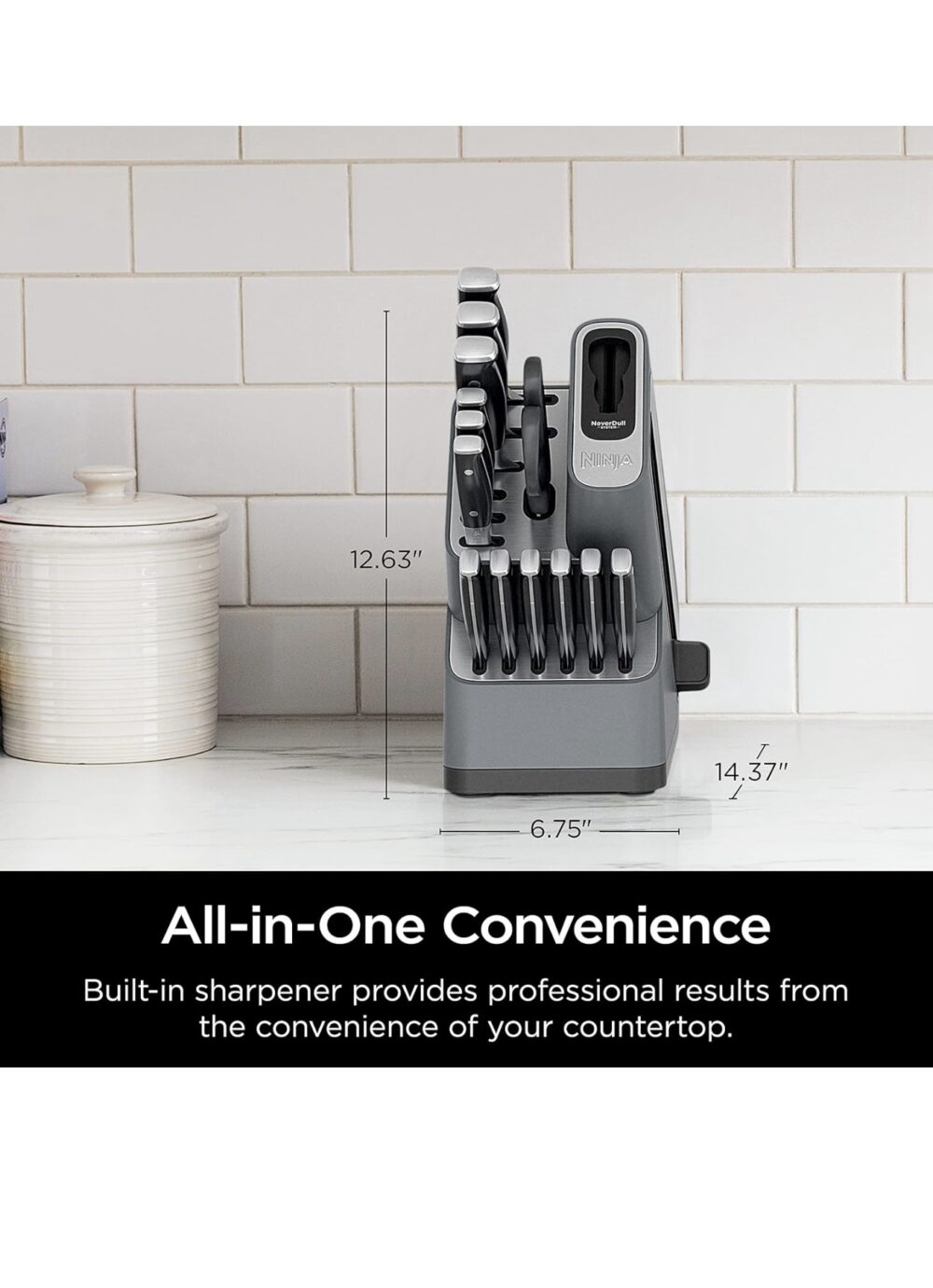 Ninja Foodi StaySharp Knife Block with Integrated Sharpener – Deluxe 14-Piece Set K32014EUUK - Image 3