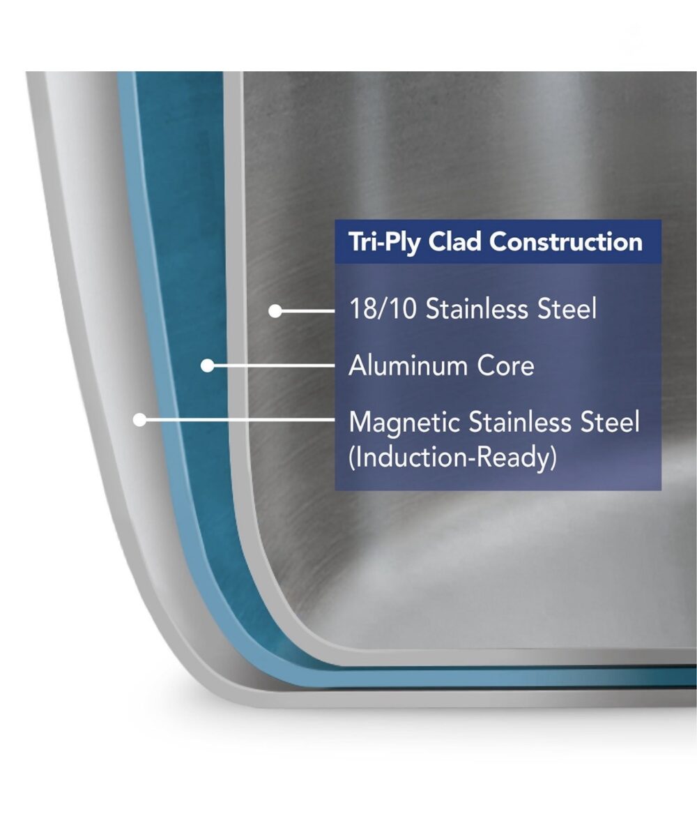 Tramontina 14-Piece Tri-Ply Clad 18/10 Stainless Steel Cookware Set - Image 10