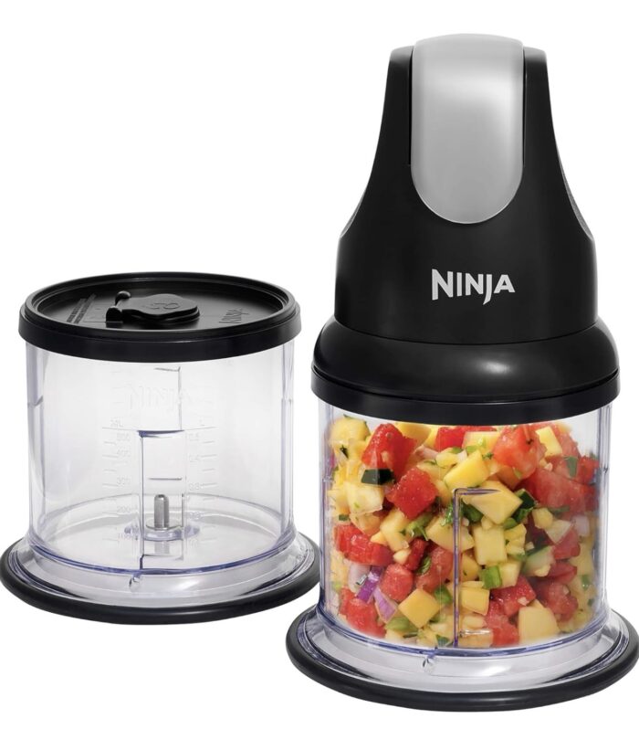 Ninja Express Chop Mini Herb & Vegetable Chopper, Chops, Minces & Purees to Make Sauces, Dips, Food Purees & Soups, Black NJ1002UKBK